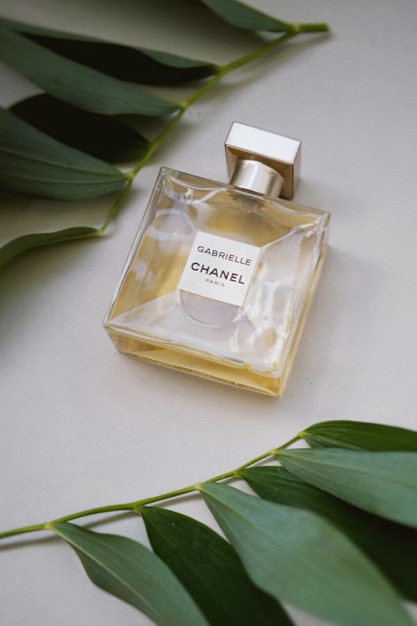 Glass bottle of Chanel Gabrielle Perfume